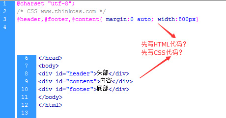 先写CSS代码还是先写HTML代码