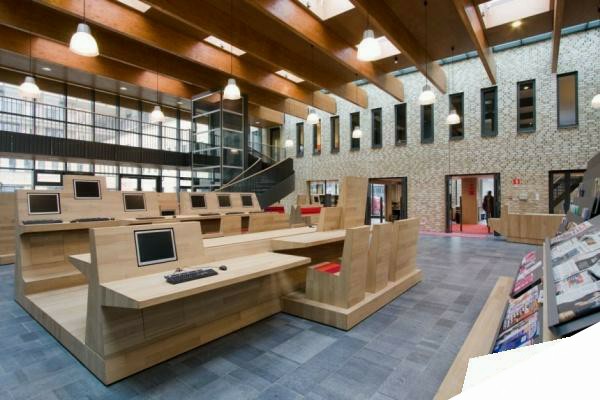 AEQUOY现代高科技学校图书室设计 来客网 室外设计