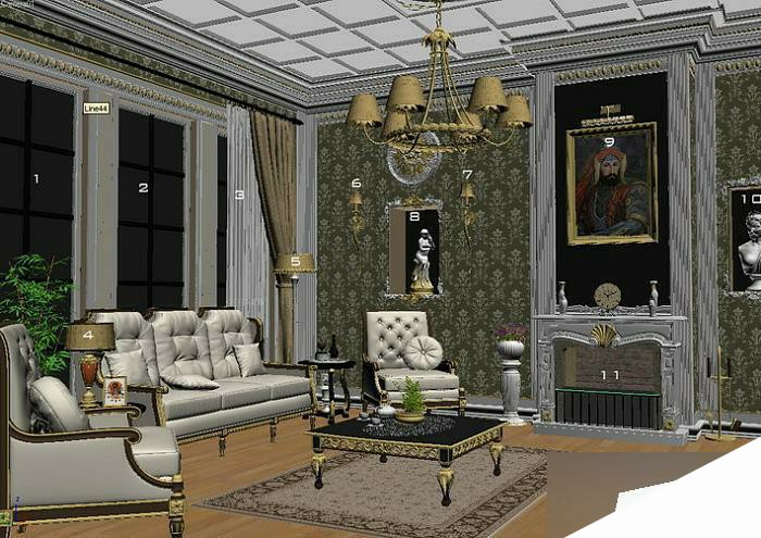 maxwell打造古典客厅 来客网 3DSMAX室内设计教程