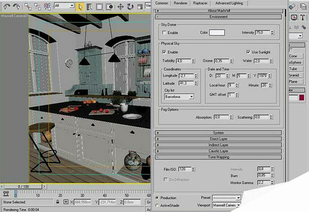 3ds Max打造西式厨房局部 来客网 室内设计教程