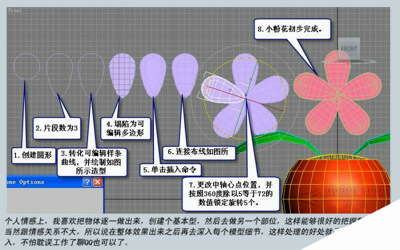 3DSMAX制作放置在汽车里的太阳花 来客网 3DSMAX建模教程