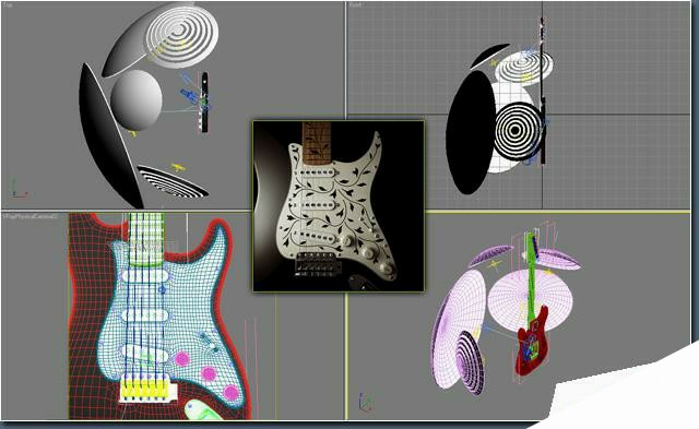 3DSMAX打造超逼真吉他 来客网 3DSMAX教程