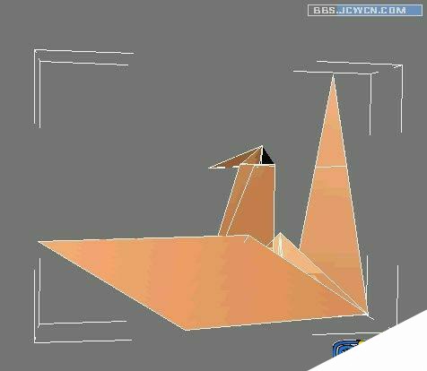 3Dmax制作千纸鹤多边形建模教程