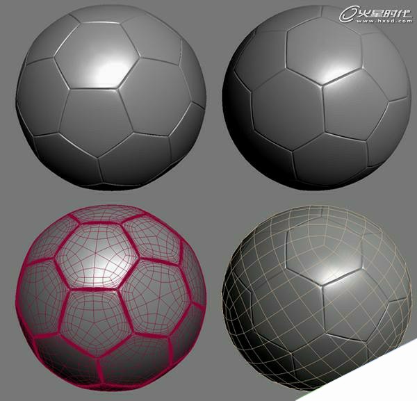 3DSMAX制作足球贴图 来客网 3DSMAX材质贴图教程