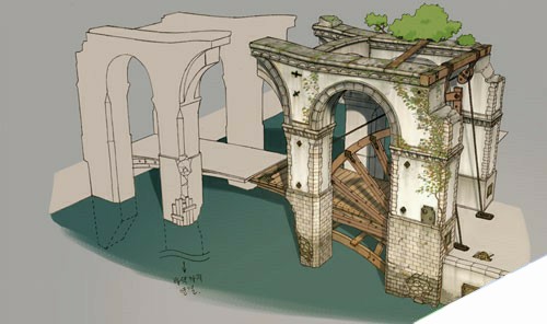 3DSMAX制作游戏场景《世界之桥》 来客网 3DSMAX材质贴图教程02.jpg