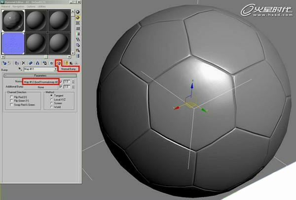 3DSMAX制作足球贴图 来客网 3DSMAX材质贴图教程