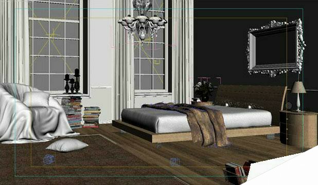 3ds Max打造白色清新卧室 来客网 室内设计教程