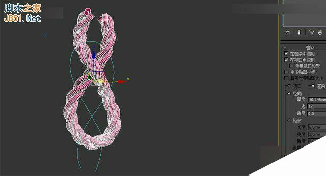 3DMAX运用样条线制作扭曲麻绳效果,PS教程,思缘教程网