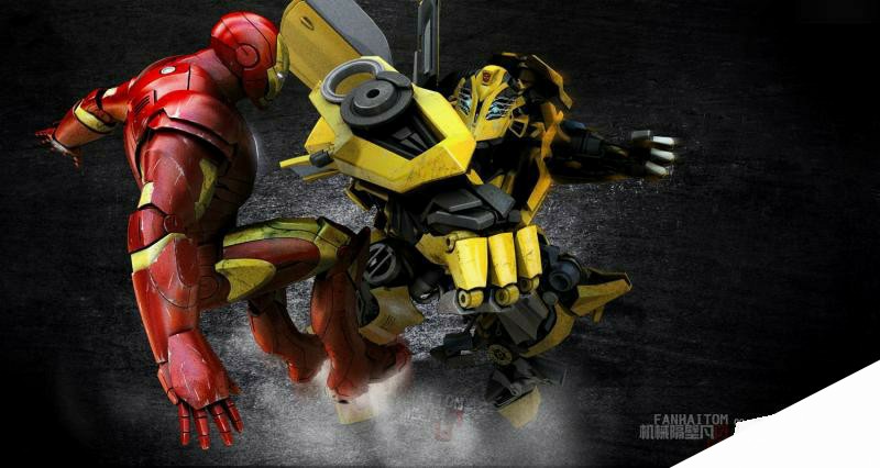 当大黄蜂遭遇钢铁侠制作解析 来客网 3DSMAX动画角色教程