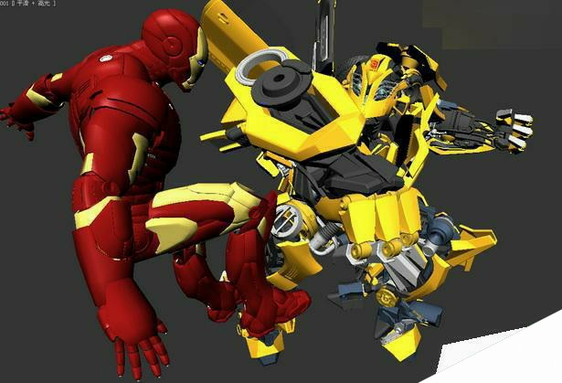 当大黄蜂遭遇钢铁侠制作解析 来客网 3DSMAX动画角色教程