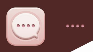 短信icon图标四个小圆圈图层样式