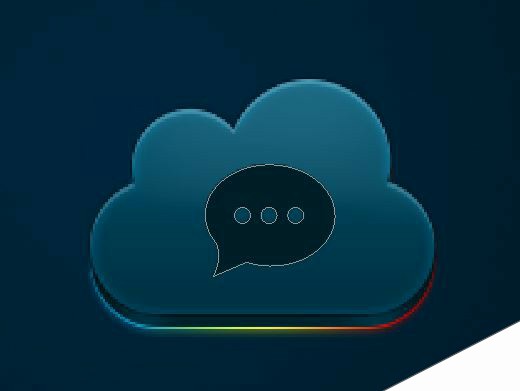 ps制作一个云朵形状的聊天信息ICON图标教程