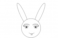 cad怎么话简笔画兔子头像?