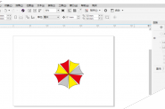 cdr2018怎么绘制打开的雨伞? cdr雨伞平面图的画法