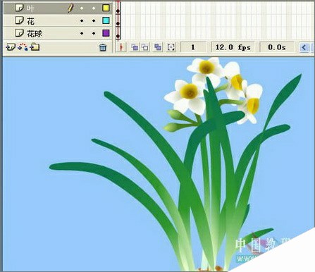 Flash绘画技巧实例:鼠绘好看的水仙花