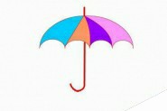 flash怎么绘制一把彩色的雨伞?