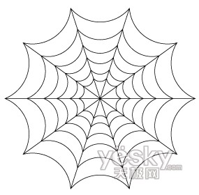 万圣节用Illustrator绘蜘蛛网和蜘蛛9_来客网转载
