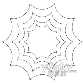 万圣节用Illustrator绘蜘蛛网和蜘蛛7_来客网转载