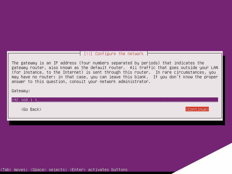 Configure Network Gateway for Ubuntu 16.04