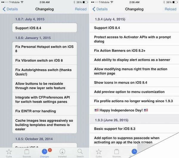 手势插件Activator更新支持iOS8.4完美越狱