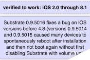 老越狱用户福音:Cydia Substrate更新修复两个旧系统bug