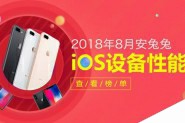 iOS手机哪款跑分最高  2018年8月安兔兔iOS设备性能排行榜