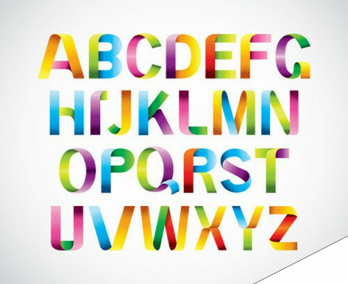 Ribbon Effect Of Letters