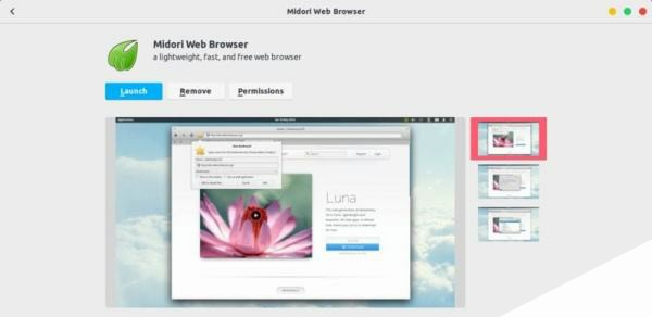 Midori browser is available in Ubuntu Software Center