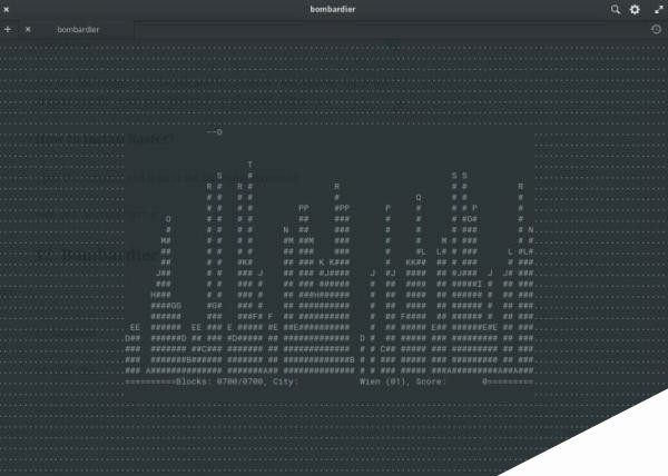 Bomabrdier game in ascii form