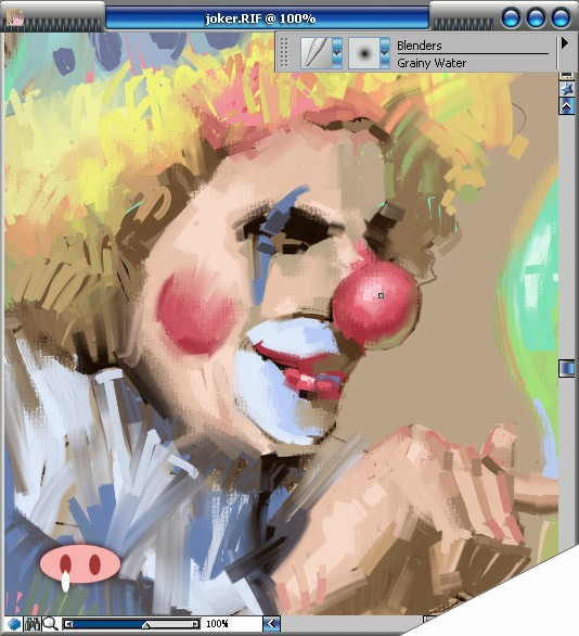 Painter绘制卡通小丑 来客网 painter教程