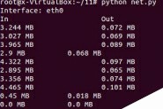 linux系统使用python监测网络接口获取网络的输入输出