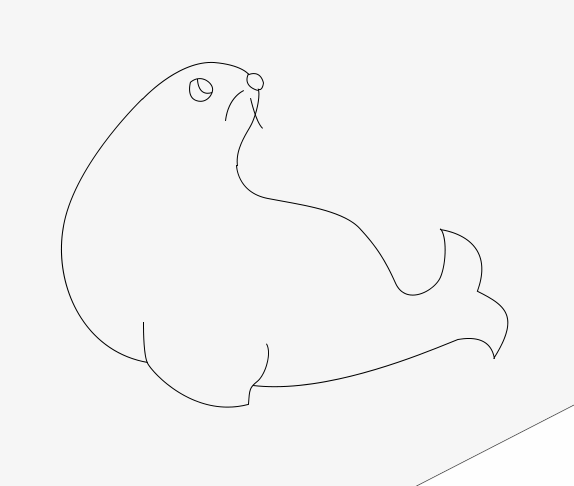 ps怎么画简笔画效果的海狮? ps画海狮的教程