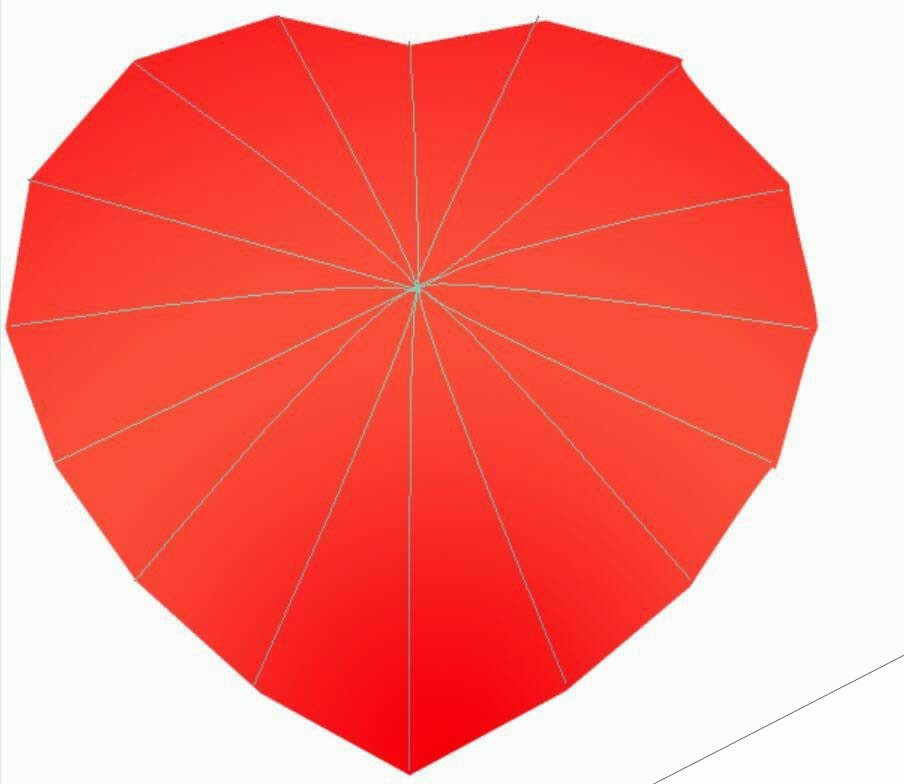 PS怎么绘制一个红色的心形伞?