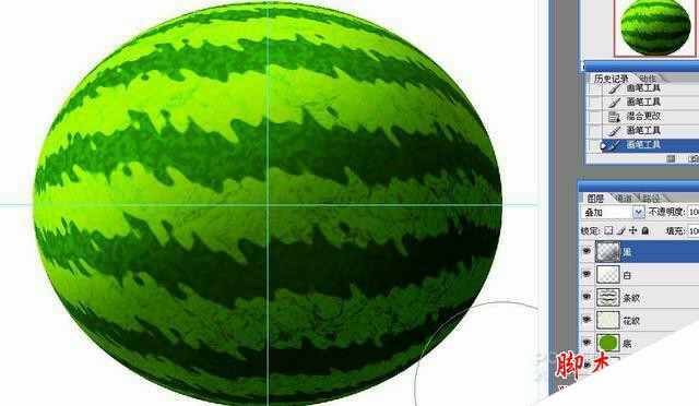 教你如何用PS绘制一个香甜可口的西瓜