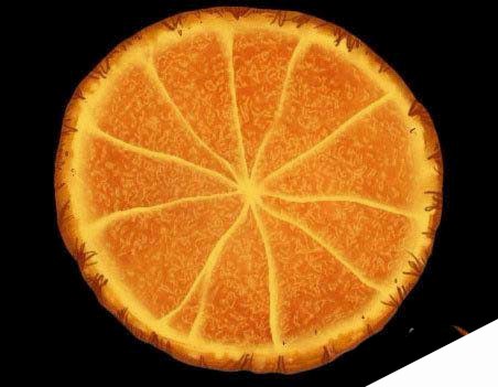 ps怎么画切开的橙子? ps画可口橙子的教程