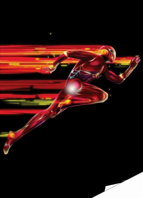 PS给奔跑的超人打造超炫的科技速度光感效果