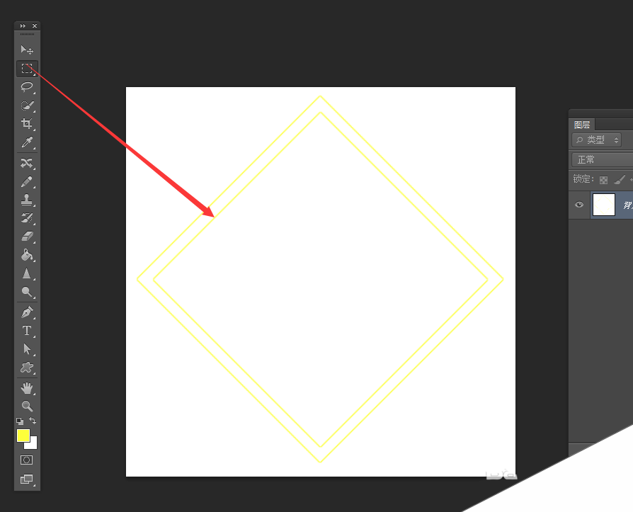 PS怎么绘制菱形双边框? ps菱形边框四种设计方法