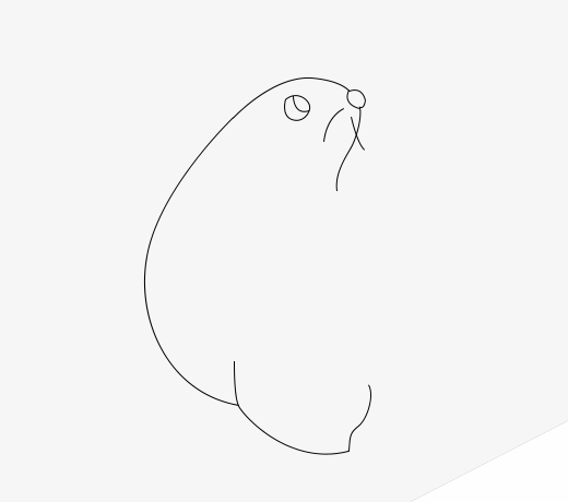 ps怎么画简笔画效果的海狮? ps画海狮的教程