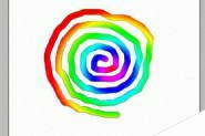 ps怎么绘制彩色的螺旋线图形?