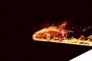 Photoshop设计打造出奔跑的超酷火焰汽车