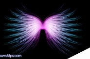 Photoshop将打造出非常奇幻的淡紫色光丝翅膀效果