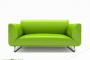 Photoshop 逼真的绿色沙发