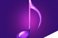 Photoshop设计制作绚丽的紫色水晶音符
