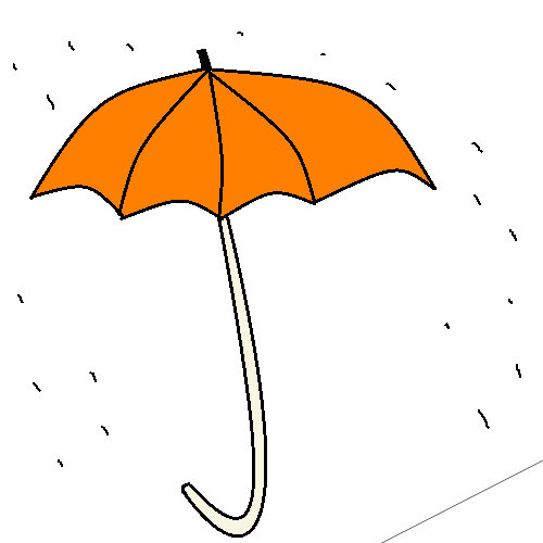 雨伞的画法步骤图片