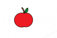 画图工具怎么画红色的苹果?