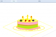 画图工具怎么手绘一款简笔画蛋糕?