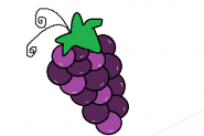 画图工具怎么画彩色的葡萄?