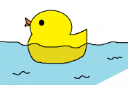 画图工具怎么绘制游在水里的鸭子?
