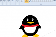 画图工具怎么绘制QQ企鹅图形?