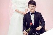 PS调出优雅韩式风格的婚纱照效果图